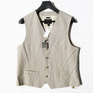 NWT Jos A. Banks Reserve Collection Tailored Fit Basket Weave Vest Size M